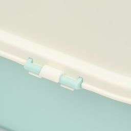 Туалет закрытый, 36×51×34 см, с откидным верхом, пластик, голубой