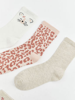 Desenli K?z ?ocuk Soket ?orap 5li