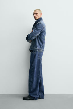 JEANS BARREL FIT COSTURA GIRADA / Azul - Zara фото 4