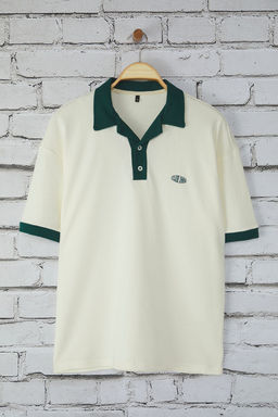 TRENDYOL MAN Lacivert Oversize/Genis Kesim Nak?s Detayl? Polo Yaka T-shirt TMNSS25PO00013 - Trendyolmilla фото 9