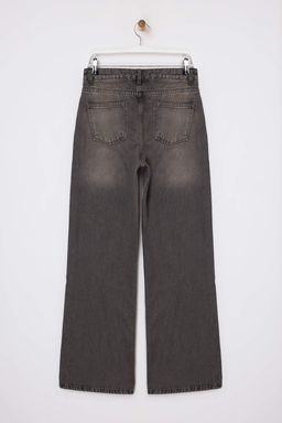 Antrasit Yuksek Bel Genis Paca Wide Leg Jeans TWOSS26JE00054