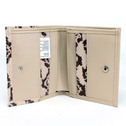 Портмоне женское Croco-ПР-914 натуральная кожа 2 отд, 5 карм, бежевый питон/беж матовый (501/242) 236512  фото 3