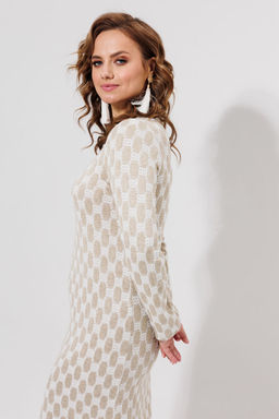 Платье Galean Style 971 бежевый  фото 6