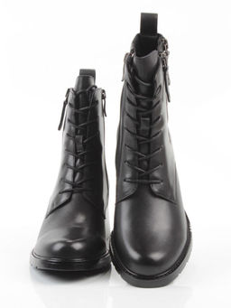 01-E102B-272A BLACK Ботинки демисезонные женские (натуральная кожа, байка)