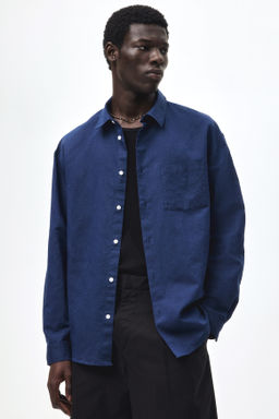 Camisa en mezcla de lino Relaxed Fit - H&m фото 9