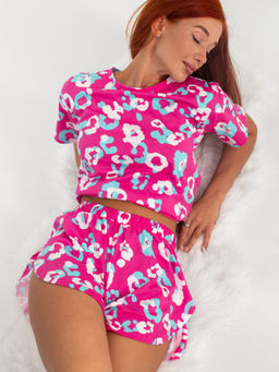 Костюм женский кулирка с шортами "АФРИКА" РОЗОВЫЙ