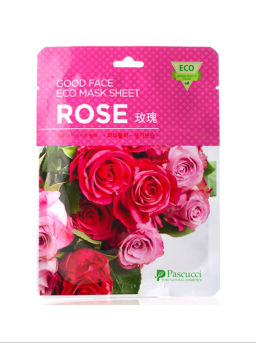 Good Face Eco Mask Sheet Rose - Тканевая маска для лица с экстрактом лепестков розы, 23 мл