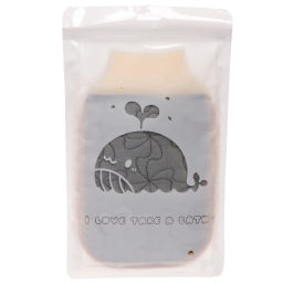 Цена за 2шт. Мочалка - варежка для тела жёсткая "Premium - Lavita", цвет светло - серый, 14*24см (ZIP пакет)