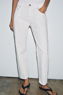 JEANS ZW COLLECTION CIGARRETE TIRO MEDIO / Blanco - Zara фото 2