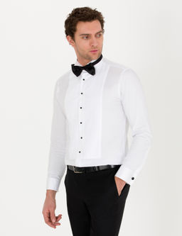 Beyaz Slim Fit Smokin G_mlek
