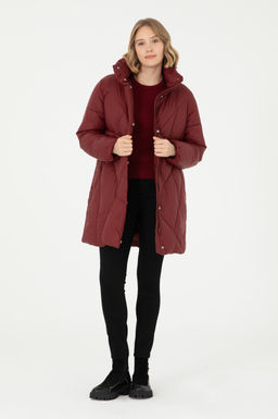 Женское бордовое пальто Неожиданная скидка в корзине - U.s. polo assn фото 4