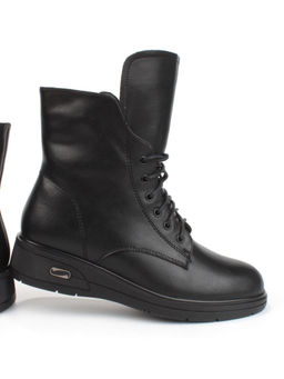 04-M3-830 BLACK Ботинки зимние женские (натуральная кожа, натуральный мех) - Фабричный китай фото 15