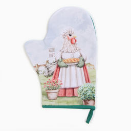 Варежка-прихватка Доляна Курочка 20х28 см, 35% хл, 65% пэ, ватин 250 г/м2  фото 2