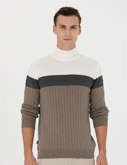 Vizon Melanj Slim Fit Bal_k__ Yaka Triko Kazak - Pierre cardin фото 3