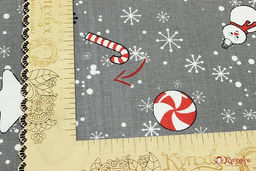 Рогожка Елочные игрушки цв.серый, СОРТ2, ш.1.5м, хлопок-100%, 165гр/м.кв - Купава фото 4