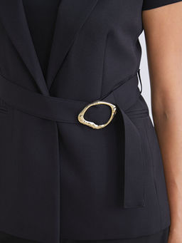 Ceket Yaka Kad?n Klasik Yelek