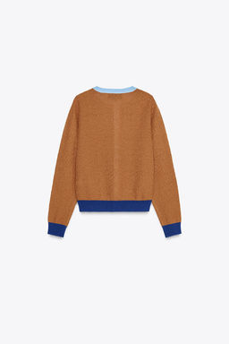 COLOUR BLOCK CARDIGAN - Zara фото 5