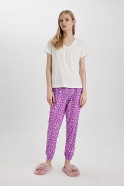 Fall in Love Regular Fit Casual Kalp Desenli Pijama Alt?