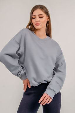 Арт.15114 Свитшот женский оверсайз 42-48 (4 шт) Цвет:серый