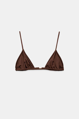 TOP BIKINI LISO CORTINILLA / Marr?n - Zara фото 5
