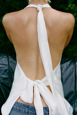 SATIN HALTER TOP - Zara фото 2