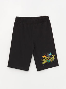 Beli Lastikli Batman Bask?l? Erkek ?ocuk Pijama ?ort