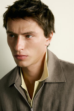 SOBRECAMISA 100% LINO CREMALLERA / Vis?n - Zara фото 6