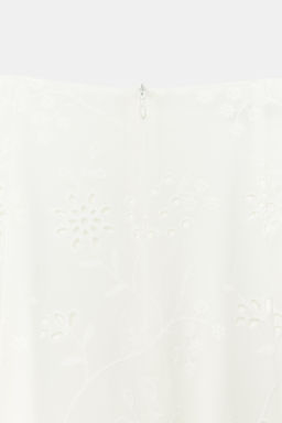 FALDA MIDI BORDADOS PERFORADOS / Blanco - Zara фото 9