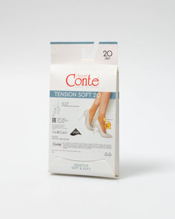 Цена за 2 пары. Носки Удлиненные CONTE TENSION SOFT 20 (1 пара) natural - Conte elegant фото 19