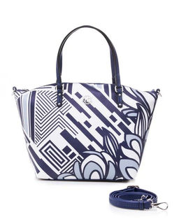 Marina Galanti. Сумка-трапеция с графическим дизайном,синий