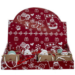 Фигурка декоративная "Снеговик" / "Пингвин" (блок 24шт), L3,5 W3 H6,5 см, 6в.