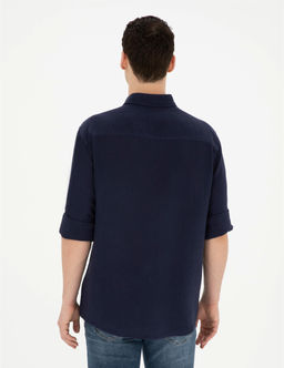 Lacivert Comfort Fit Uzun Kollu G_mlek - Pierre cardin фото 5