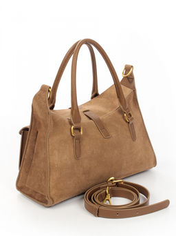 LACCOMA сумка АМ2276-Ф-коричневый натуральная замша хлопок