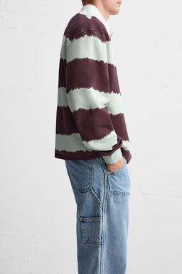 TIE-DYE STRIPE PRINT POLO SHIRT - Zara фото 6