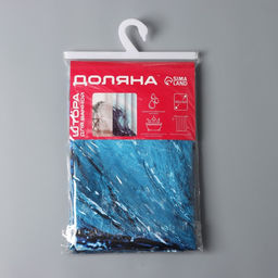 Штора для ванной Доляна WAVE, с люверсами, 180×180 см, полиэстер