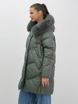 Пальто куртка зимнее утепленное с мехом и капюшоном Бренд: Visdeer  фото 3