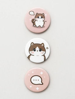Набор значков 3 шт. iLikeGift Аниме Cute cat