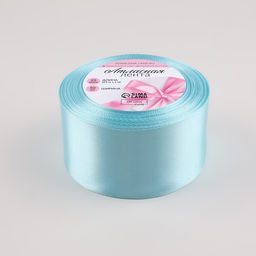 Лента атласная, 50 мм, 23±1 м, голубая №211