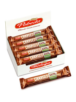Конф. вафельная "Батончик Чаржед" в молочном шоколаде без добавления сахара, 45 г/20