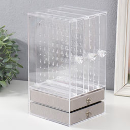 Шкатулка для украшений пластик Колонна 24,5х13х13,5 см