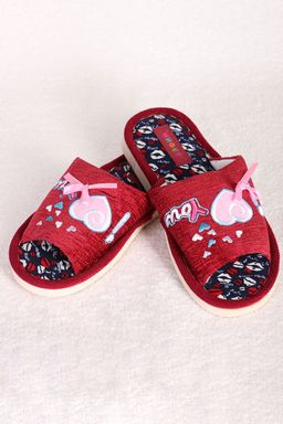 Тапочки женские бордовые