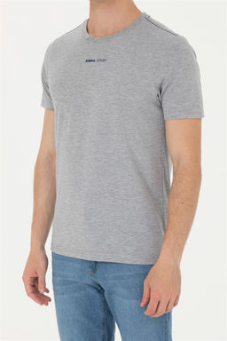 Мужская серая меланжевая футболка - U.s. polo assn фото 6