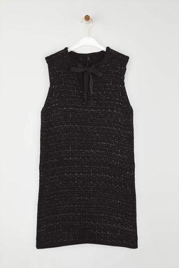 Trendyolmilla Siyah Tuvit Gorunumlu Triko Mini Elbise TWOAW25EL00542  фото 15