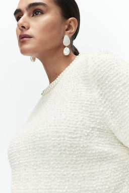 Top en boucle con cuentas decorativas - H&m фото 4