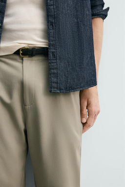 PANTAL?N STRAIGHT FIT CONFORT / Khaki claro - Zara фото 5