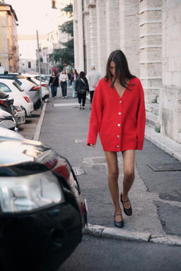 100% WOOL OVERSIZE CARDIGAN