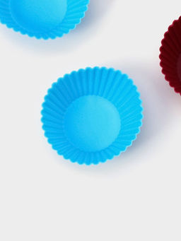 Формы для выпечки кексов Доляна Риб.Круг, силикон, 7?3.3 см, набор 6 шт., МИКС  фото 4