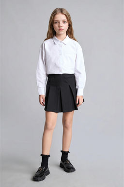 %100 Pamuk Regular Fit Uzun Kollu Oxford G_mlek K_z _ocuk - Defacto фото 2