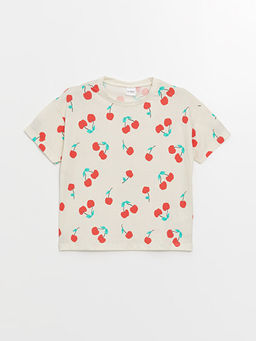 Bisiklet Yaka Bask?l? K?z ?ocuk Pijama ?st