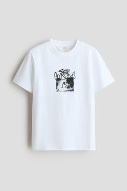Camiseta de algod?n con motivo estampado